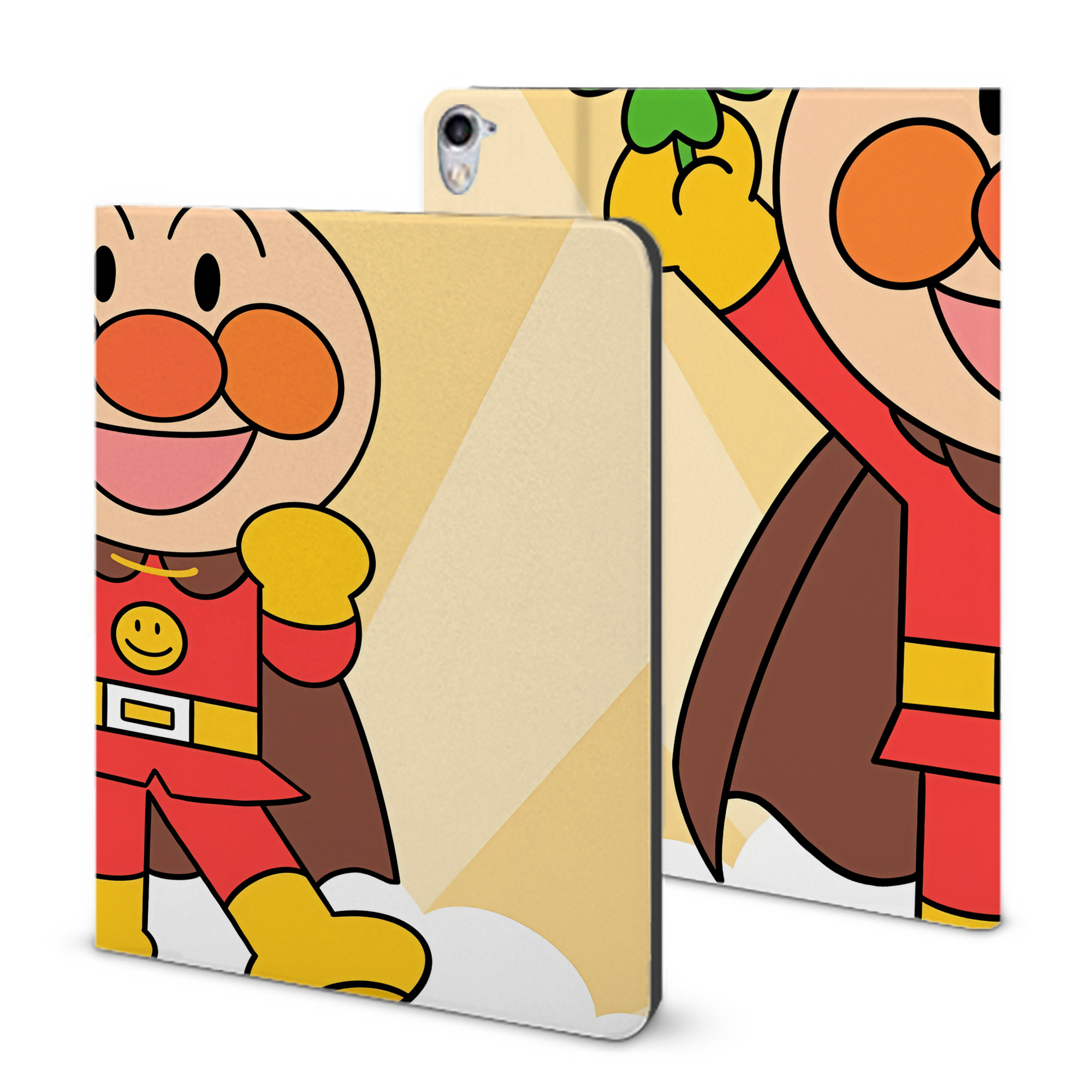 （画像用） アンパンマン Anpanman IPad ケース ブック型 PUレザー TPU 耐衝撃 軽量 薄型 ペン収納なし 全面保護 IPad 各モデル対応